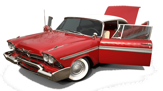 Christine mit geöffneten Türen - movie car Steven King