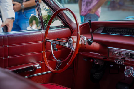 Innenausstattung des Hochzeitsautos